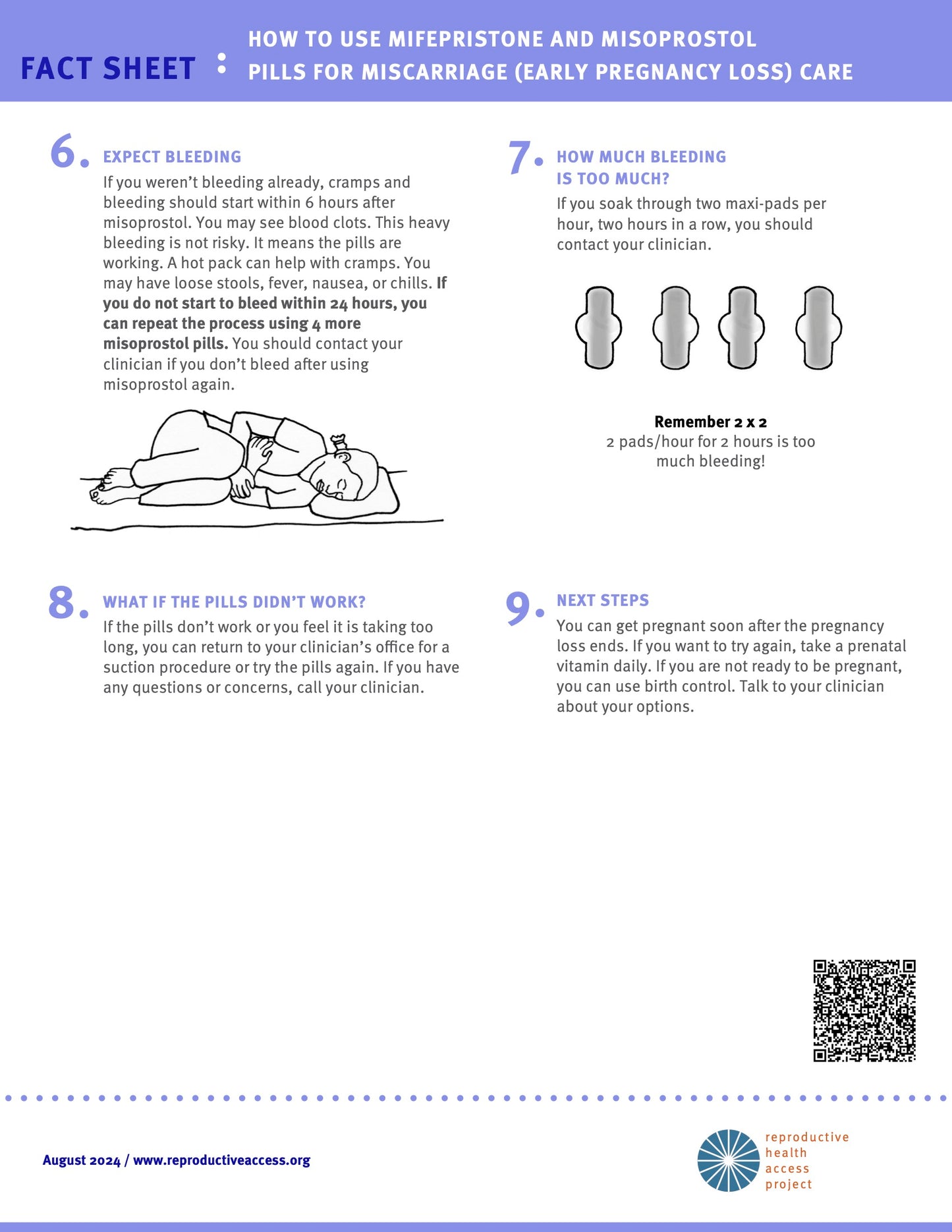 Early Pregnancy Loss (Miscarriage) Pack