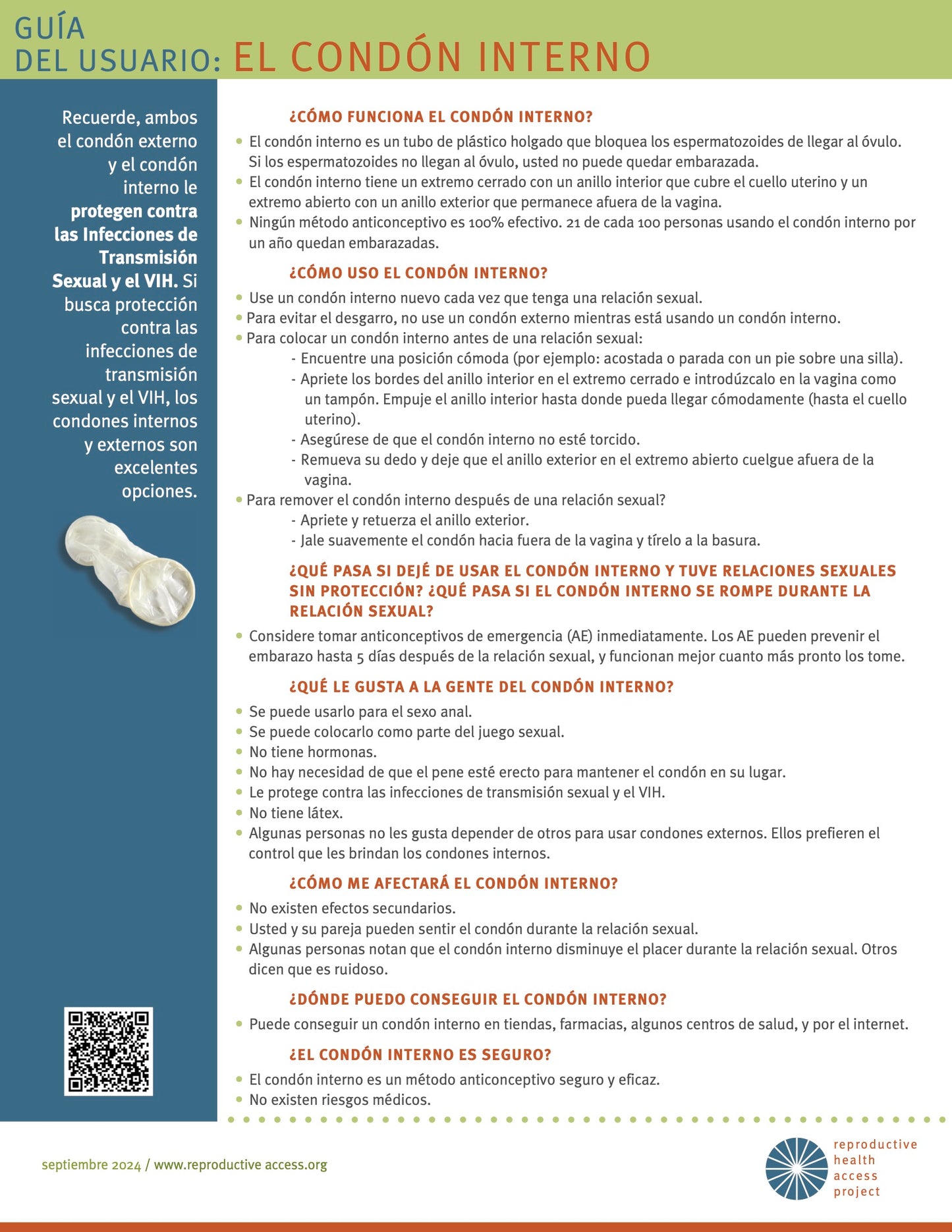 Internal Condom User Guide