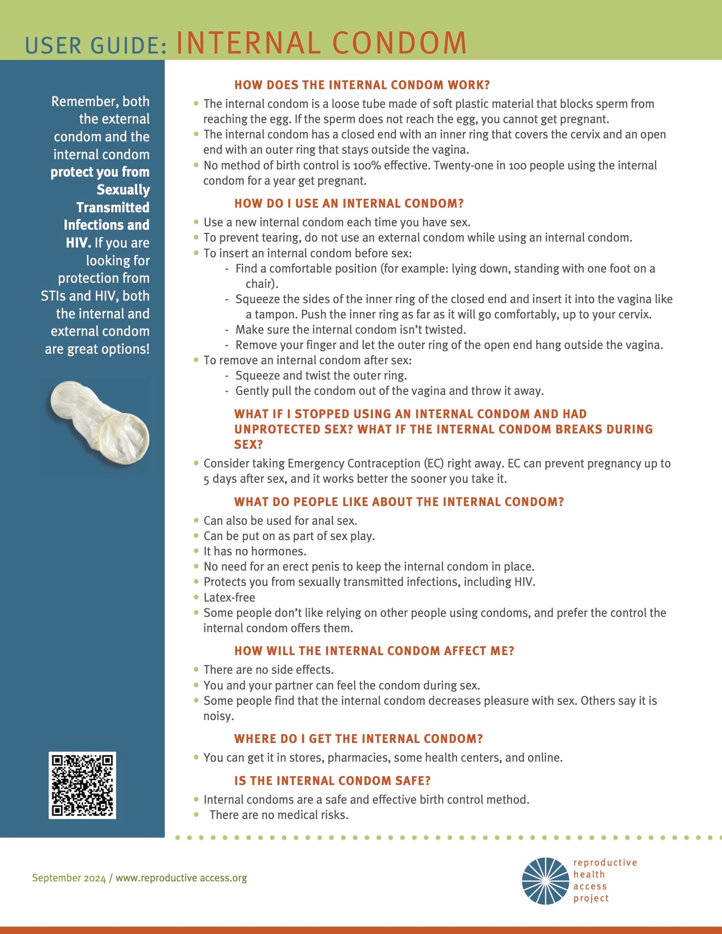 Internal Condom User Guide