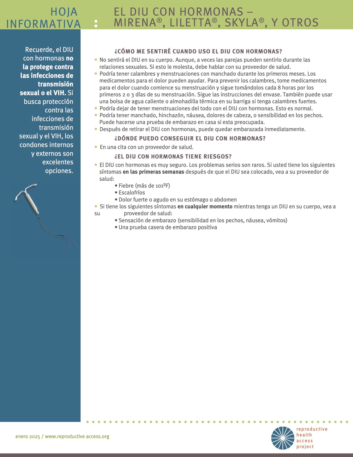Hormonal IUD User Guide