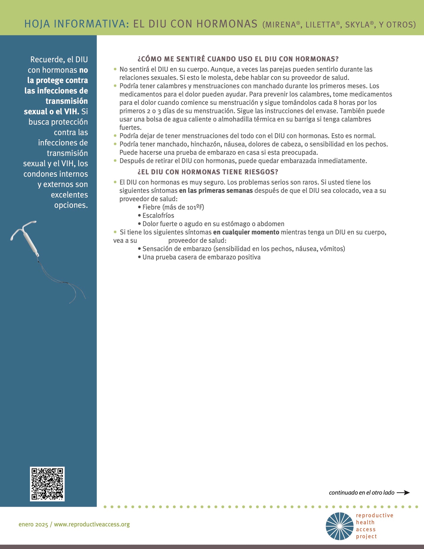 Hormonal IUD User Guide
