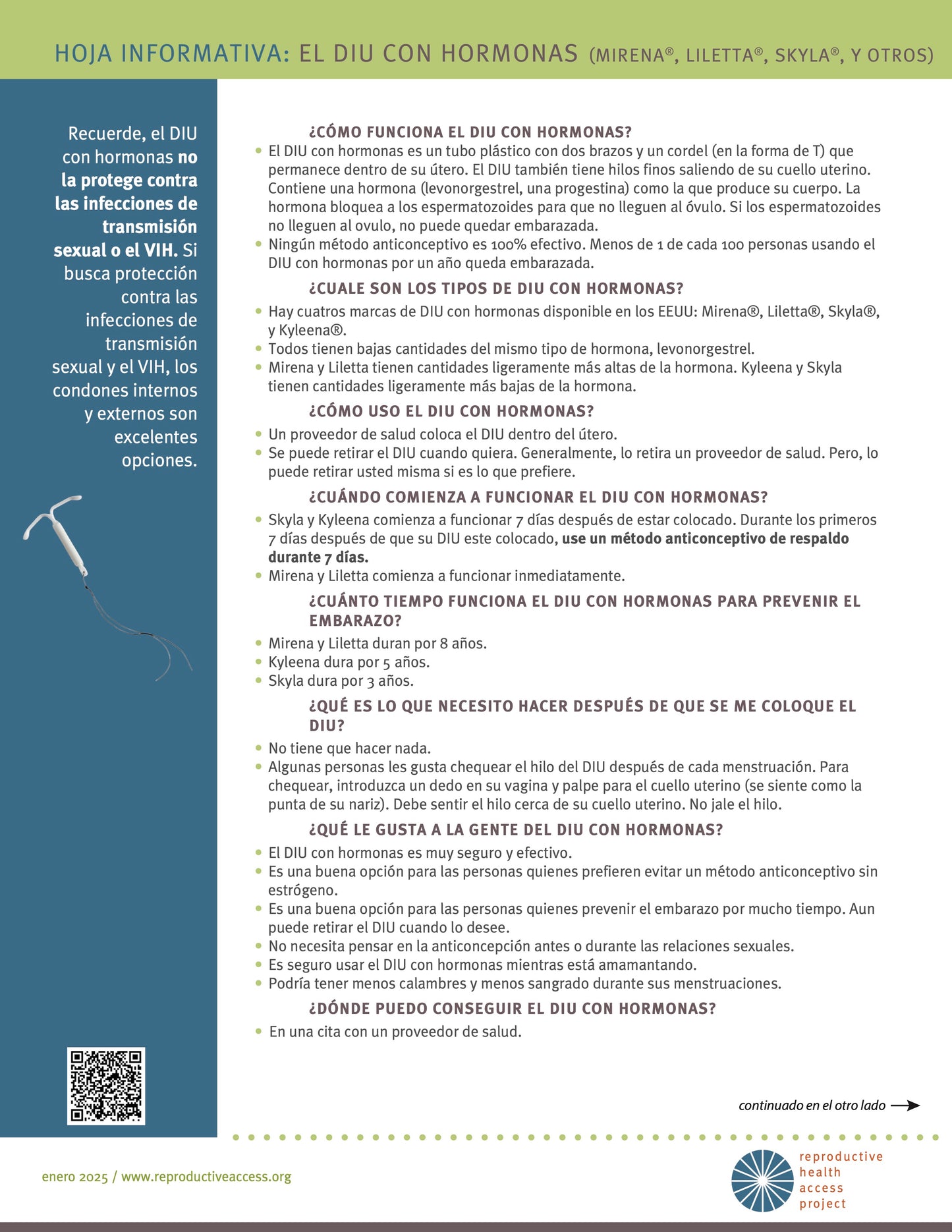 Hormonal IUD User Guide