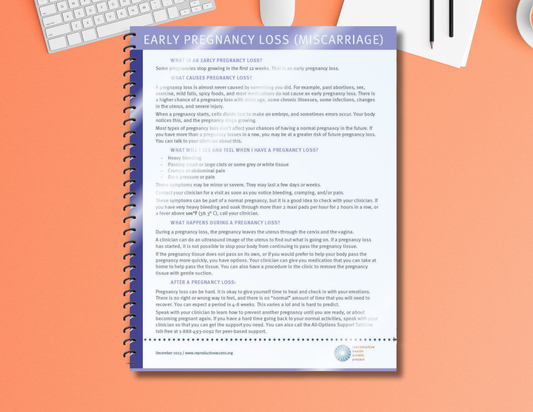 Early Pregnancy Loss (Miscarriage) Pack